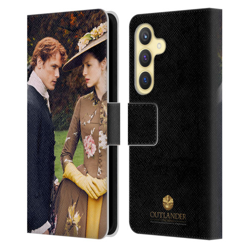 Outlander Characters Jamie And Claire Leather Book Wallet Case Cover For Samsung Galaxy S24 5G