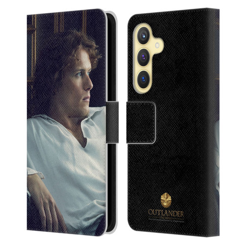 Outlander Characters Jamie White Shirt Leather Book Wallet Case Cover For Samsung Galaxy S24 5G