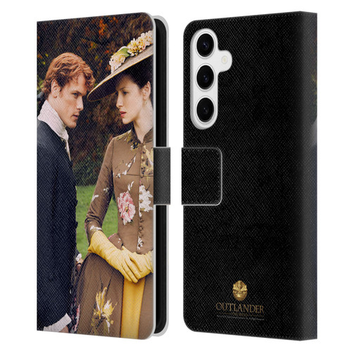 Outlander Characters Jamie And Claire Leather Book Wallet Case Cover For Samsung Galaxy S24+ 5G