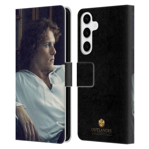 Outlander Characters Jamie White Shirt Leather Book Wallet Case Cover For Samsung Galaxy S24+ 5G