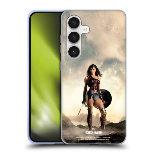 Justice League Movie Character Posters Wonder Woman Soft Gel Case for Samsung Galaxy S24 5G