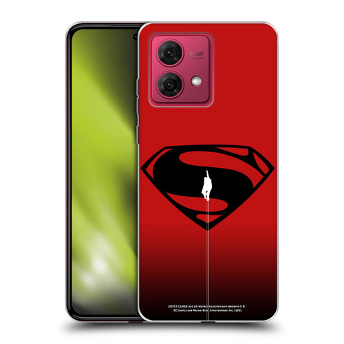 Justice League Movie Superman Logo Art Red And Black Flight Soft Gel Case for Motorola Moto G84 5G