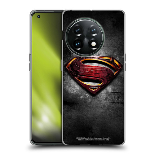 Justice League Movie Superman Logo Art Man Of Steel Soft Gel Case for OnePlus 11 5G