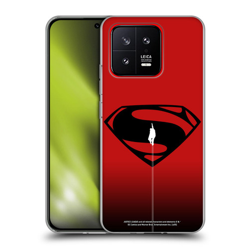 Justice League Movie Superman Logo Art Red And Black Flight Soft Gel Case for Xiaomi 13 5G