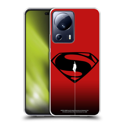 Justice League Movie Superman Logo Art Red And Black Flight Soft Gel Case for Xiaomi 13 Lite 5G