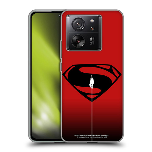 Justice League Movie Superman Logo Art Red And Black Flight Soft Gel Case for Xiaomi 13T 5G / 13T Pro 5G