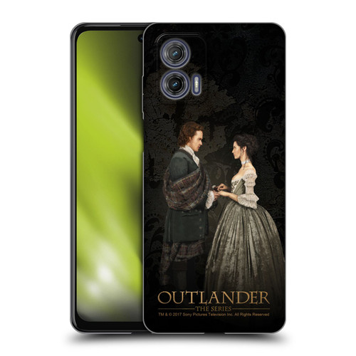 Outlander Portraits Claire & Jamie Painting Soft Gel Case for Motorola Moto G73 5G