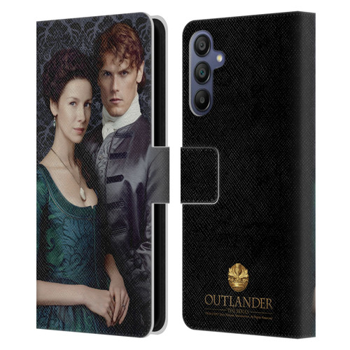 Outlander Portraits Claire & Jamie Leather Book Wallet Case Cover For Samsung Galaxy A15