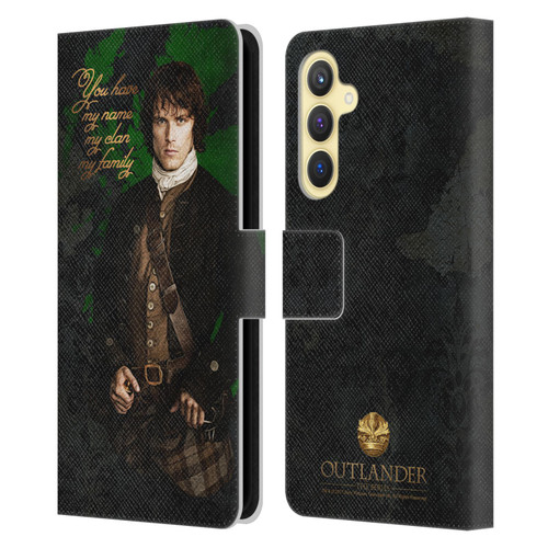 Outlander Portraits Jamie Leather Book Wallet Case Cover For Samsung Galaxy S23 FE 5G