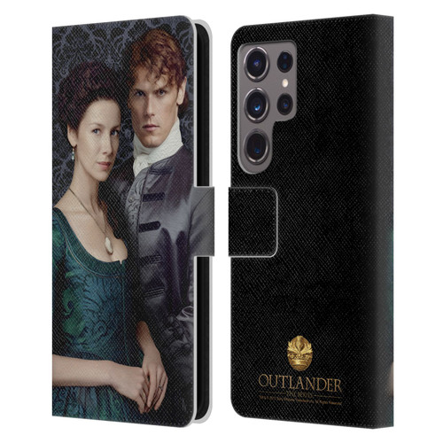 Outlander Portraits Claire & Jamie Leather Book Wallet Case Cover For Samsung Galaxy S24 Ultra 5G