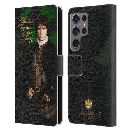 Outlander Portraits Jamie Leather Book Wallet Case Cover For Samsung Galaxy S24 Ultra 5G