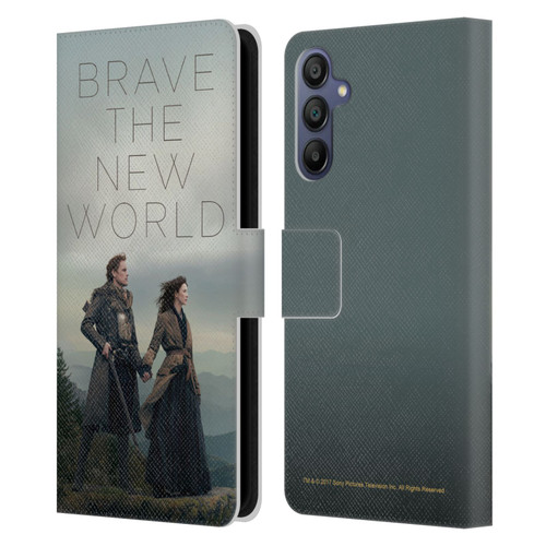 Outlander Season 4 Art Brave The New World Leather Book Wallet Case Cover For Samsung Galaxy A15