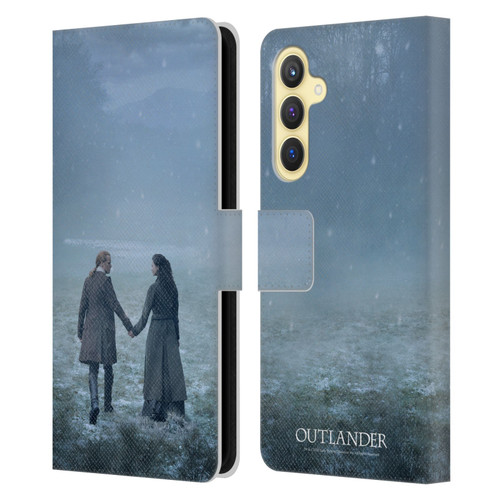Outlander Season 6 Key Art Jamie And Claire Leather Book Wallet Case Cover For Samsung Galaxy S23 FE 5G