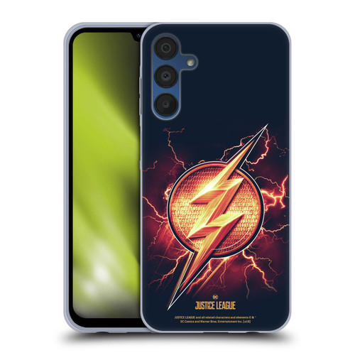 Justice League Movie Logos The Flash 2 Soft Gel Case for Samsung Galaxy A15
