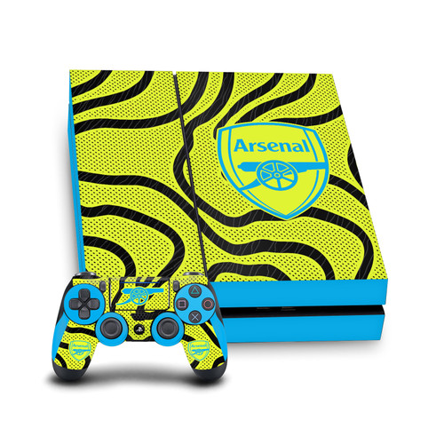 Arsenal FC 2023/24 Crest Kit Away Vinyl Sticker Skin Decal Cover for Sony PS4 Console & Controller