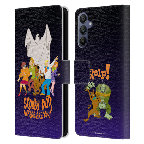 Scooby-Doo Mystery Inc. Where Are You? Leather Book Wallet Case Cover For Samsung Galaxy A15