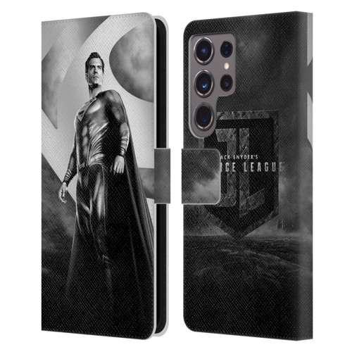 Zack Snyder's Justice League Snyder Cut Character Art Superman Leather Book Wallet Case Cover For Samsung Galaxy S24 Ultra 5G