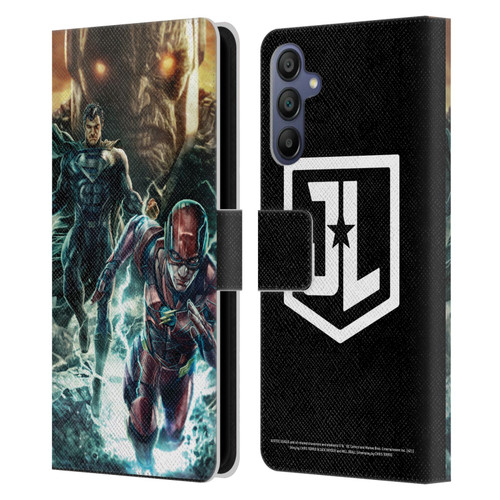 Zack Snyder's Justice League Snyder Cut Graphics Darkseid, Superman, Flash Leather Book Wallet Case Cover For Samsung Galaxy A15