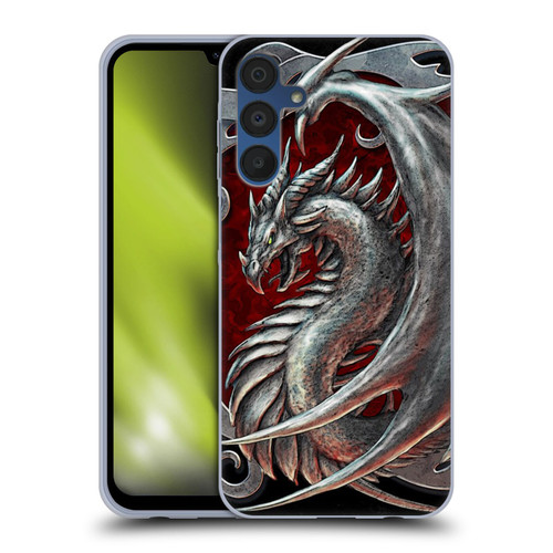 Christos Karapanos Dragons 2 Talisman Silver Soft Gel Case for Samsung Galaxy A15