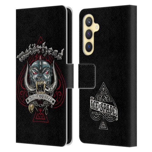 Motorhead Graphics Ace Of Spades Dog Leather Book Wallet Case Cover For Samsung Galaxy S23 FE 5G