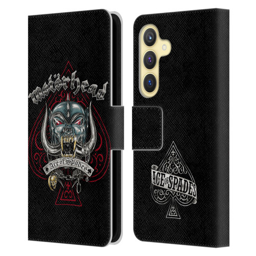 Motorhead Graphics Ace Of Spades Dog Leather Book Wallet Case Cover For Samsung Galaxy S24 5G