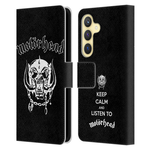 Motorhead Graphics Classic Logo Leather Book Wallet Case Cover For Samsung Galaxy S24 5G