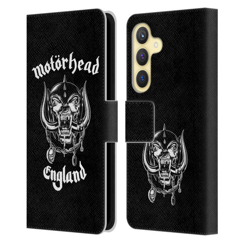 Motorhead Graphics England Leather Book Wallet Case Cover For Samsung Galaxy S24 5G