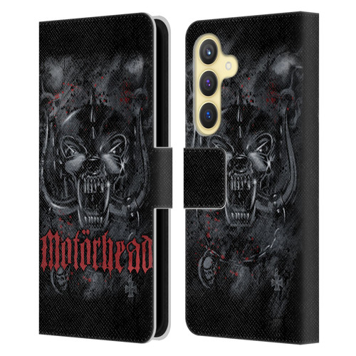 Motorhead Graphics Deathstorm Leather Book Wallet Case Cover For Samsung Galaxy S24 5G