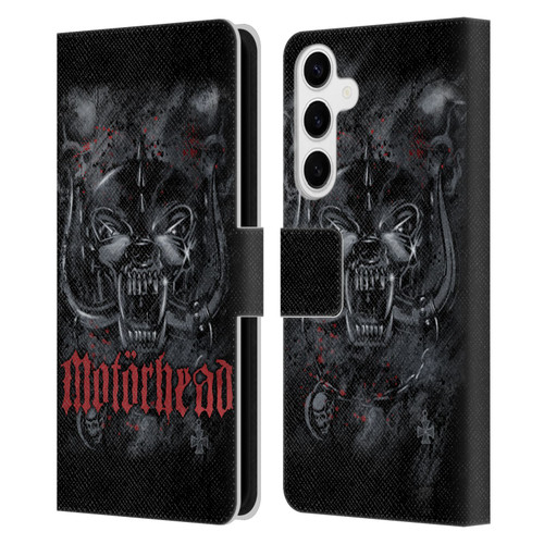 Motorhead Graphics Deathstorm Leather Book Wallet Case Cover For Samsung Galaxy S24+ 5G