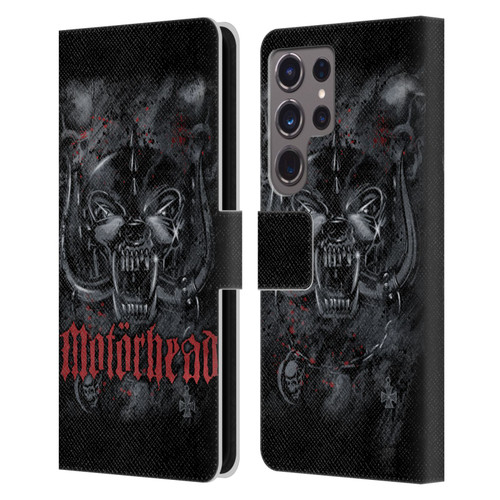 Motorhead Graphics Deathstorm Leather Book Wallet Case Cover For Samsung Galaxy S24 Ultra 5G