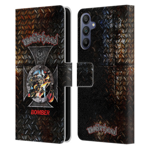 Motorhead Key Art Bomber Cross Leather Book Wallet Case Cover For Samsung Galaxy A15