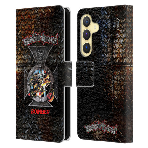 Motorhead Key Art Bomber Cross Leather Book Wallet Case Cover For Samsung Galaxy S24 5G