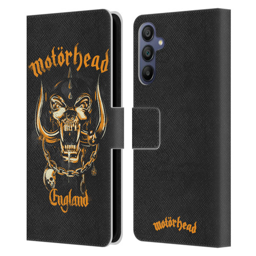 Motorhead Logo Warpig England Leather Book Wallet Case Cover For Samsung Galaxy A15