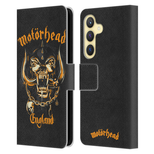 Motorhead Logo Warpig England Leather Book Wallet Case Cover For Samsung Galaxy S24 5G