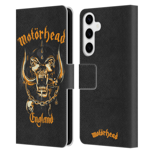 Motorhead Logo Warpig England Leather Book Wallet Case Cover For Samsung Galaxy S24+ 5G