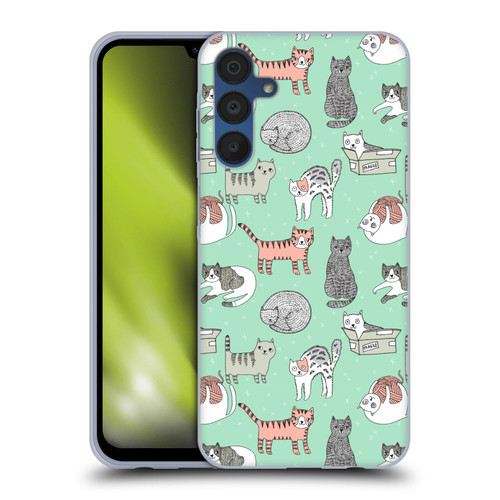 Andrea Lauren Design Animals Cats Soft Gel Case for Samsung Galaxy A15
