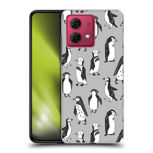 Andrea Lauren Design Birds Gray Penguins Soft Gel Case for Motorola Moto G84 5G
