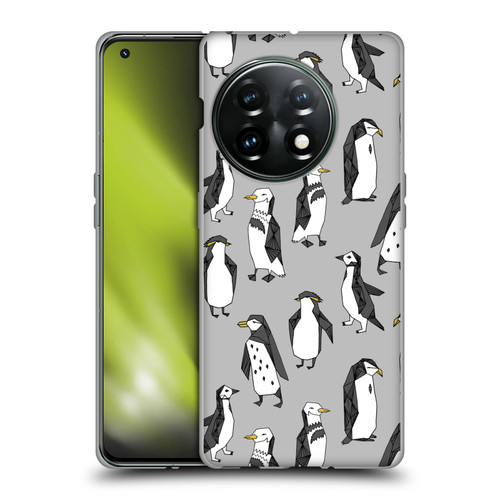 Andrea Lauren Design Birds Gray Penguins Soft Gel Case for OnePlus 11 5G