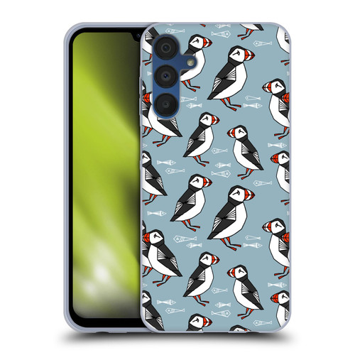 Andrea Lauren Design Birds Puffins Soft Gel Case for Samsung Galaxy A15