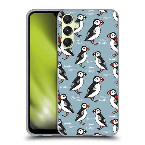 Andrea Lauren Design Birds Puffins Soft Gel Case for Samsung Galaxy A24 4G / Galaxy M34 5G