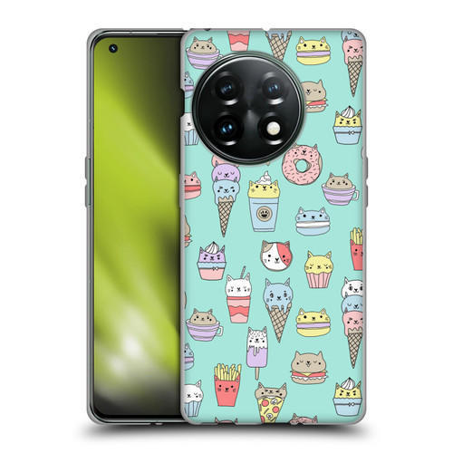Andrea Lauren Design Food Pattern Catfood Soft Gel Case for OnePlus 11 5G