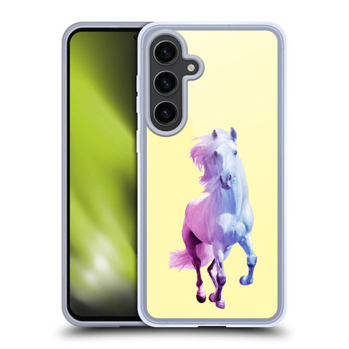 Mark Ashkenazi Pastel Potraits Yellow Horse Soft Gel Case for Samsung Galaxy S24+ 5G