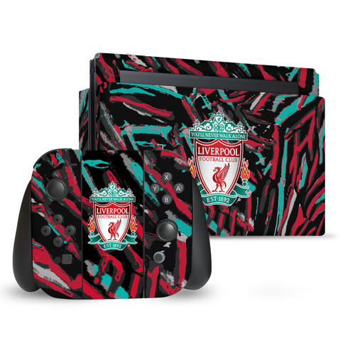Liverpool Football Club Art Abstract Brush Vinyl Sticker Skin Decal Cover for Nintendo Switch Bundle