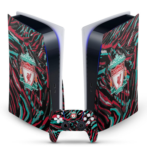 Liverpool Football Club Art Abstract Brush Vinyl Sticker Skin Decal Cover for Sony PS5 Disc Edition Bundle