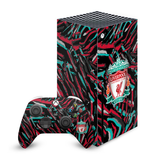 Liverpool Football Club Art Abstract Brush Vinyl Sticker Skin Decal Cover for Microsoft Series X Console & Controller