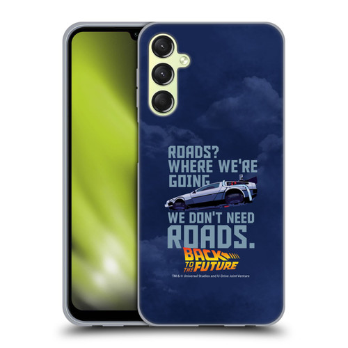 Back to the Future I Graphics Time Machine Car 2 Soft Gel Case for Samsung Galaxy A24 4G / Galaxy M34 5G