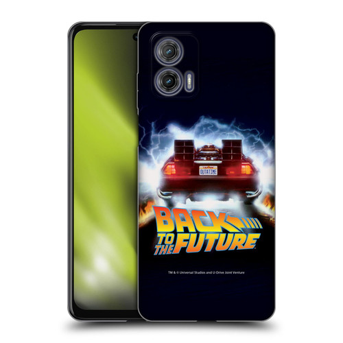 Back to the Future I Key Art Time Machine Car Soft Gel Case for Motorola Moto G73 5G