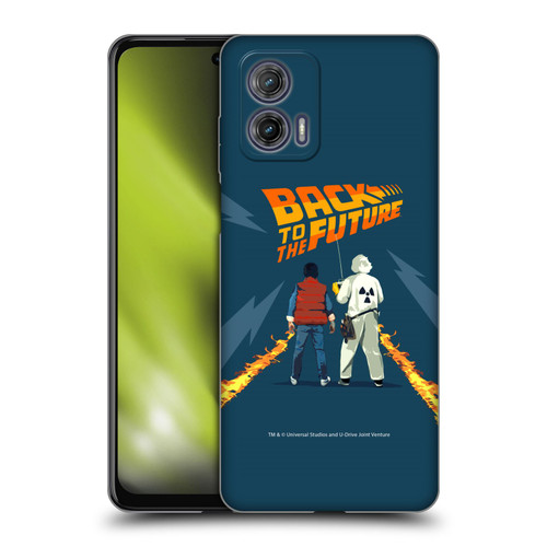 Back to the Future I Key Art Dr. Brown And Marty Soft Gel Case for Motorola Moto G73 5G