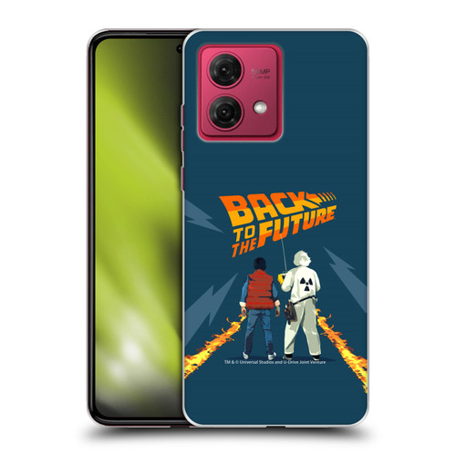 Back to the Future I Key Art Dr. Brown And Marty Soft Gel Case for Motorola Moto G84 5G