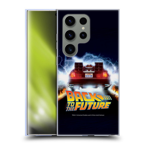 Back to the Future I Key Art Time Machine Car Soft Gel Case for Samsung Galaxy S24 Ultra 5G